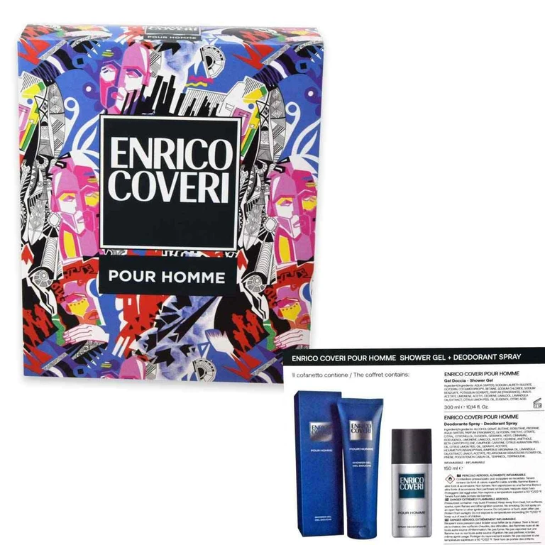 Men's Gift Box Enrico Coveri: Shower Gel 300Ml + Deodorant 150Ml