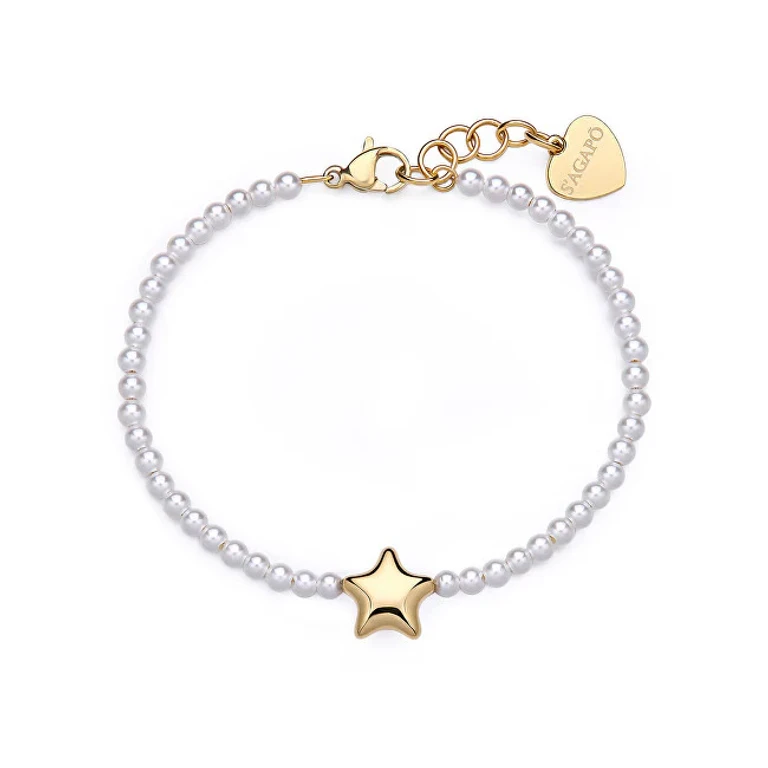 Stellar Gold-Plated Bead Bracelet Sse46