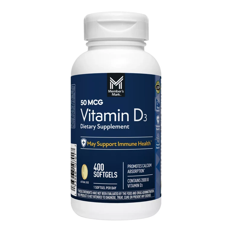 Vitamin D3, 50 mcg, 400 ct.