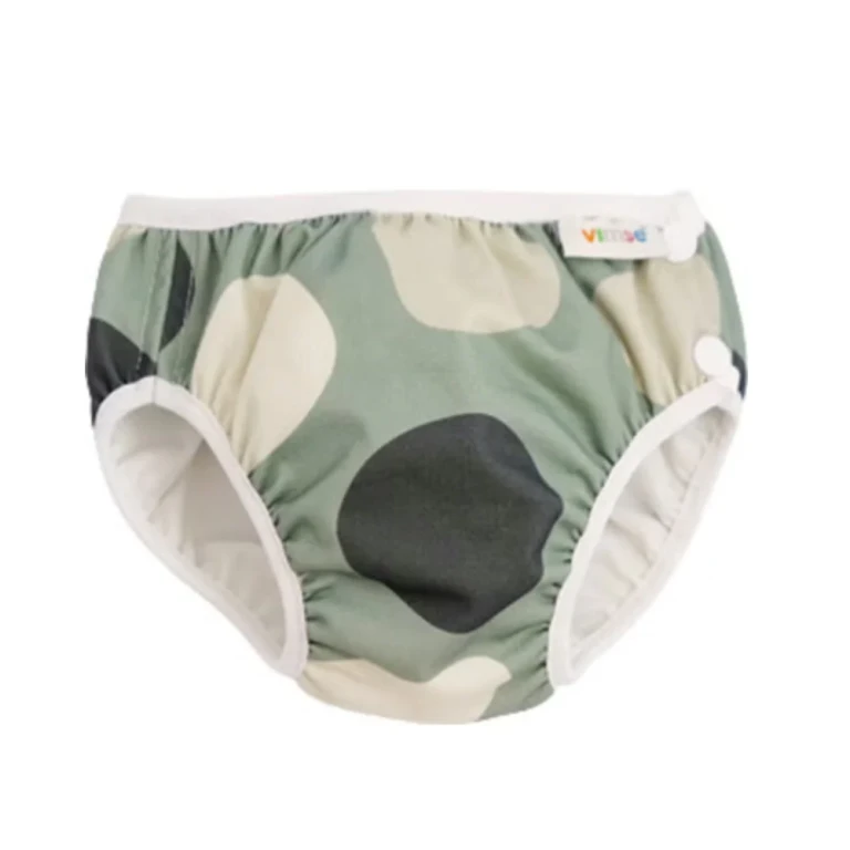 Super Large Swim Diaper-Pants, Green Shapes