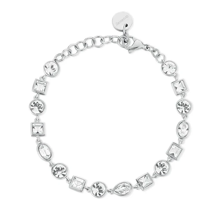 Luxury Steel Bracelet with Transparent Crystals Symphonia Bym168