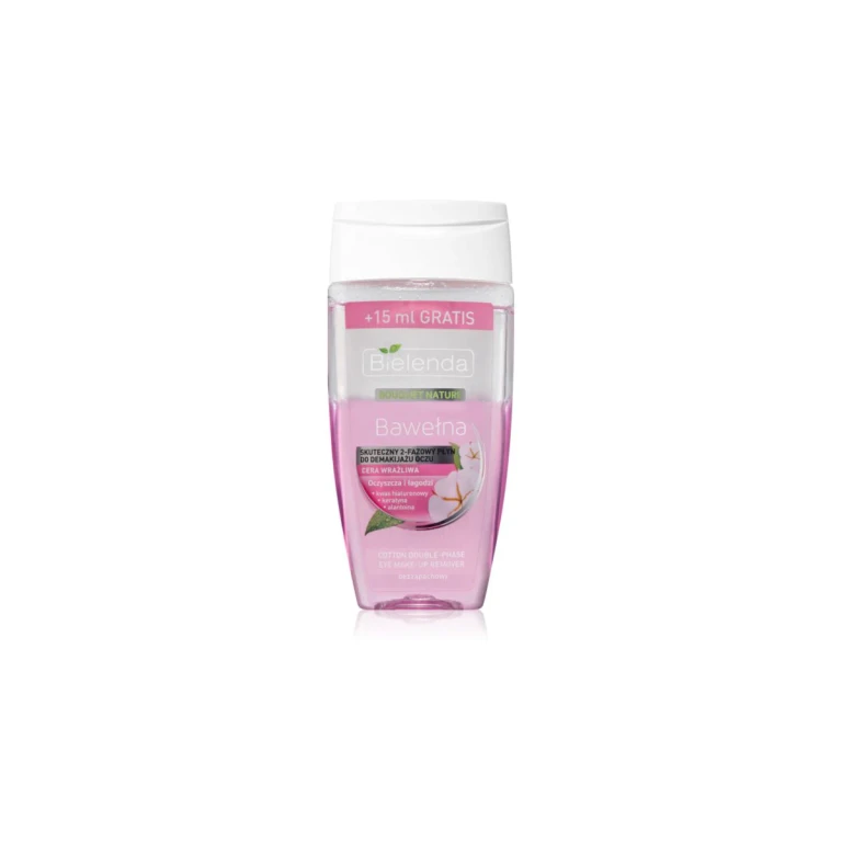 Cotton biphasic make-up remover for sensitive eyes to strengthen eyelashes 140 ml