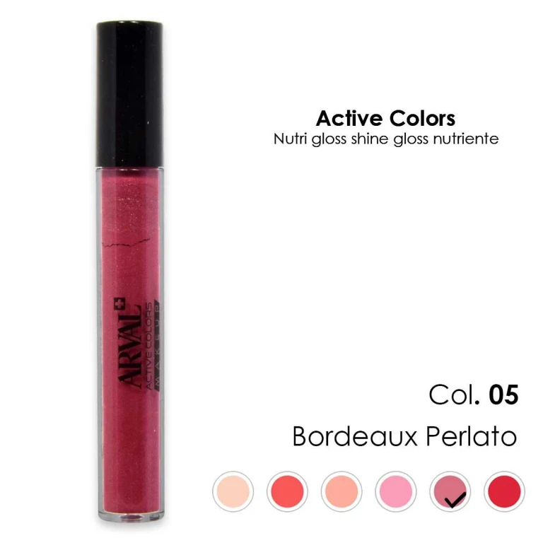 Nourish gloss shine n. 05 - pearly burgundy gloss nutritious