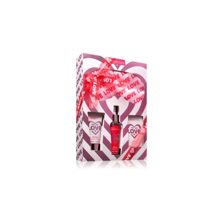 In Love women's gift set Night mask + hydrating body milk 50 ml + hydrating body spray 90 ml + bath salt 50 g