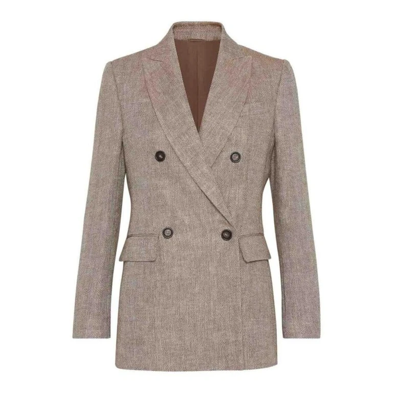 Wotabacco Linen Double Breasted Jacket