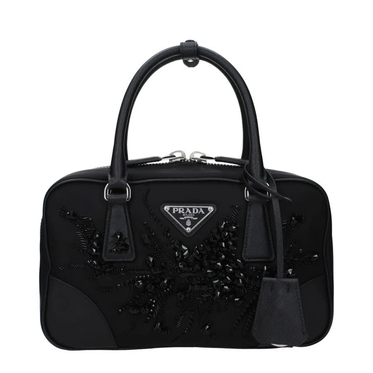 Black Fabric Handbag Bag