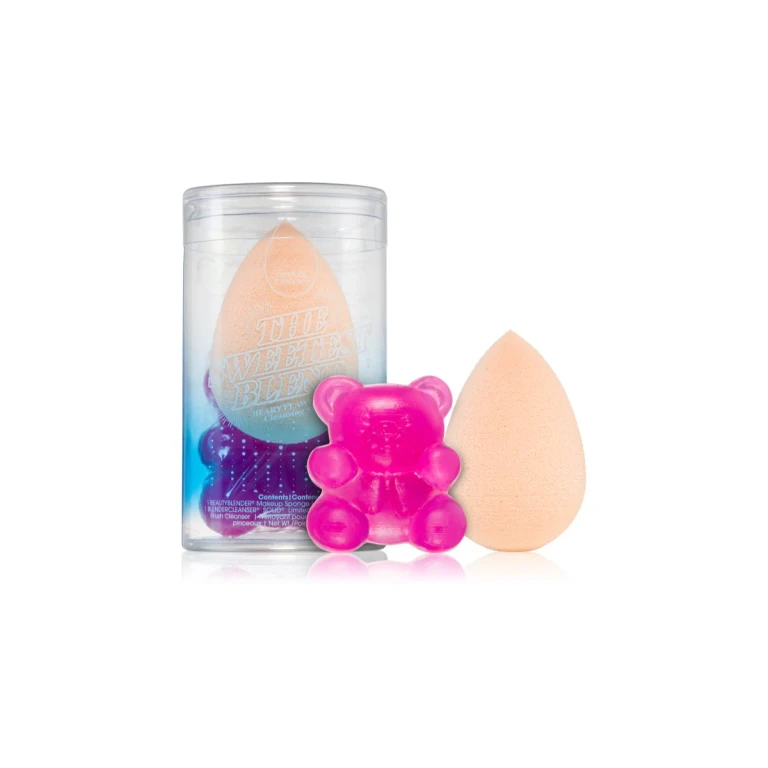 ® The Sweetest Blend Beary Flawless Set For A Perfect Look Beautyblender Brush Cleaner 1pc + Nude Foundation Sponge