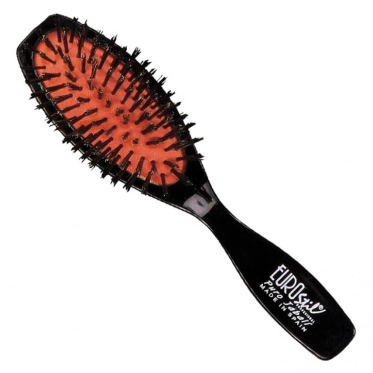 Pure boar bristle accordion brush Eurostil