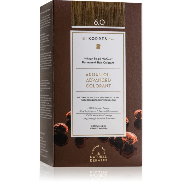 Argan Oil permanent hair dye with argan oil color 6.0 dark blonde 50 ml