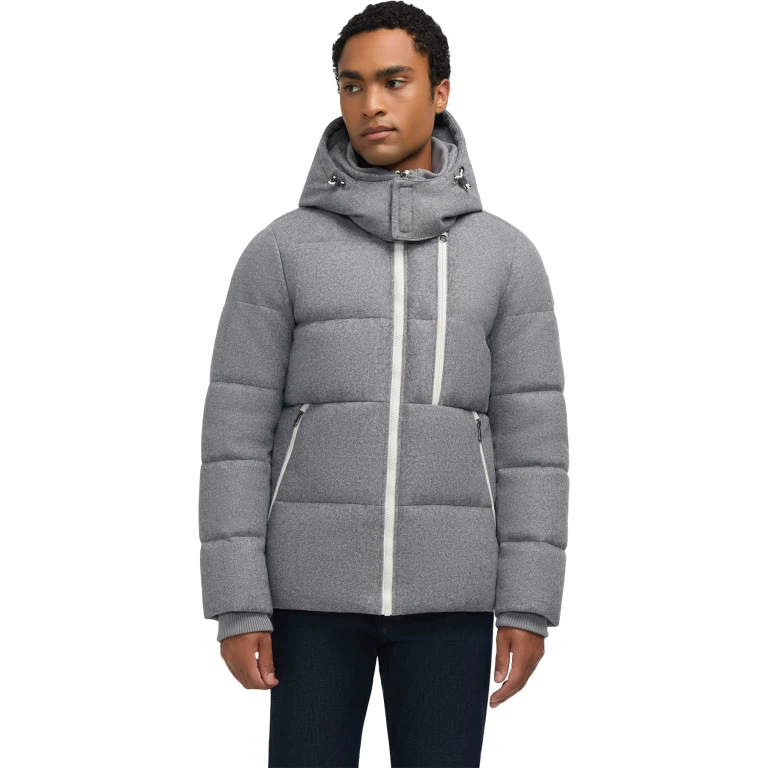 Kepler Wool-Like Puffer Jacket with Removable Hood - Men's