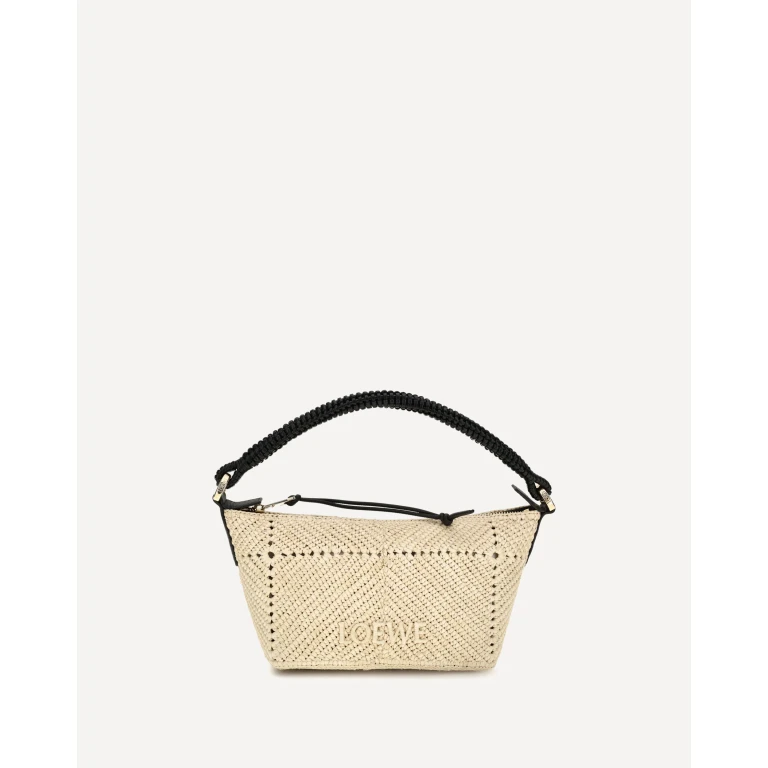 Mini Cala calf leather and raffia Top Handle Bag Female UNI
