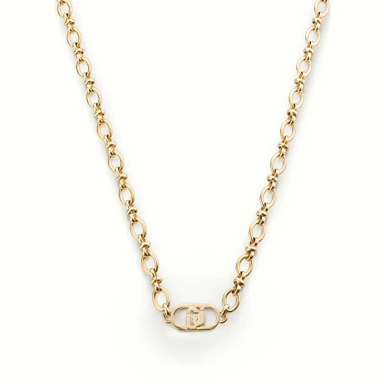 Liu Jo Elegante Gold-Plated Necklace with Fashion Logo Lj2201