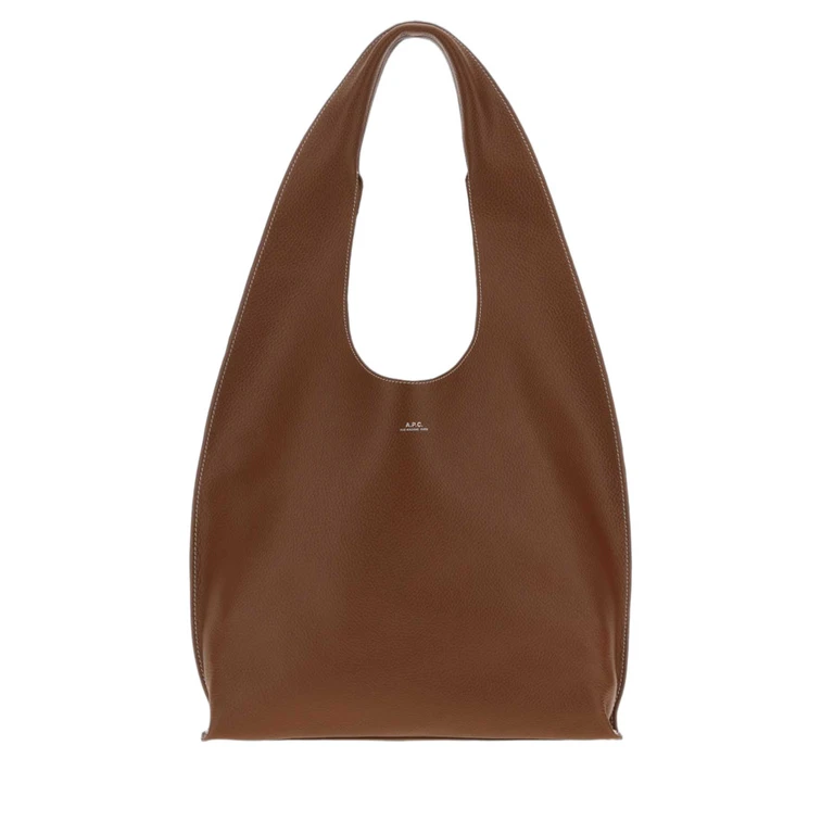 Brown Leather Le Neige Shoulder Bag Noisette Borse A Tracolla