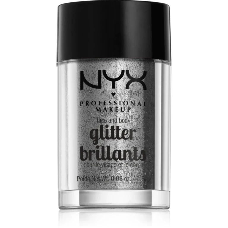 Professional Makeup Glitter Face and Body Glitter Color 10 Silver 2.5 g