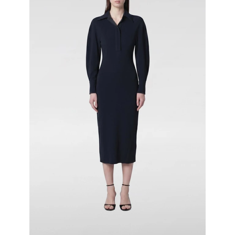 Slim Fit Midi Jersey Polo Dress with Ruched Waist (1126WDR006598ANA)