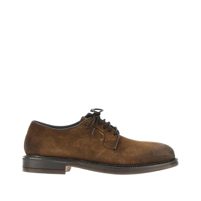 Suede leather lace-up shoes Man 40