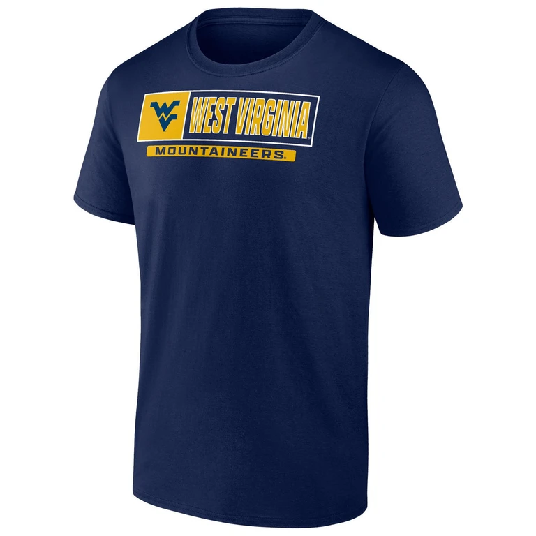 West Virginia Mountaineers Short Sleeve TeeM:- Navy, M