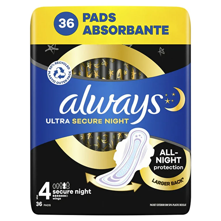 Ultra Secure Night Pads 36 Pieces