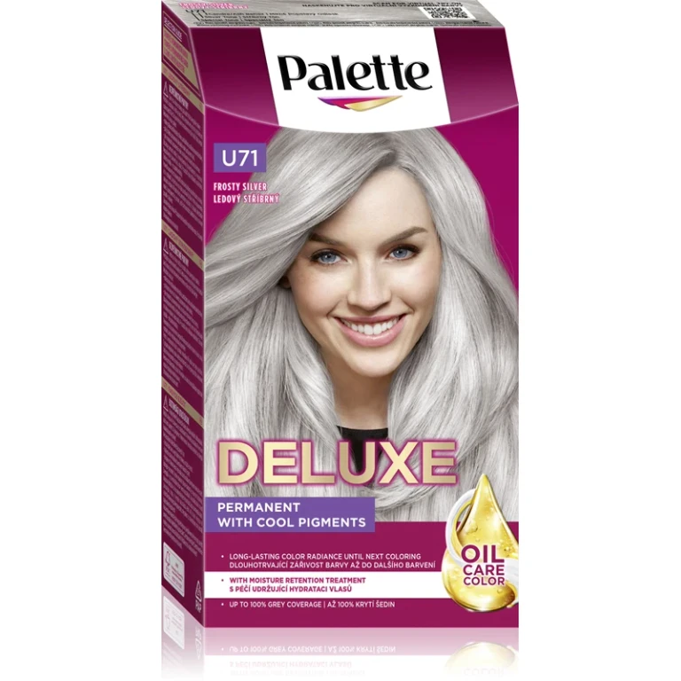 Palette Deluxe Permanent Hair Dye Color U71 Frosty Silver