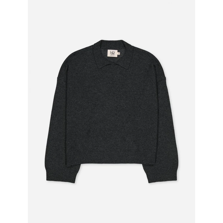 Cashmere Polo Shirt (BTCBS3ANTHRACITE)