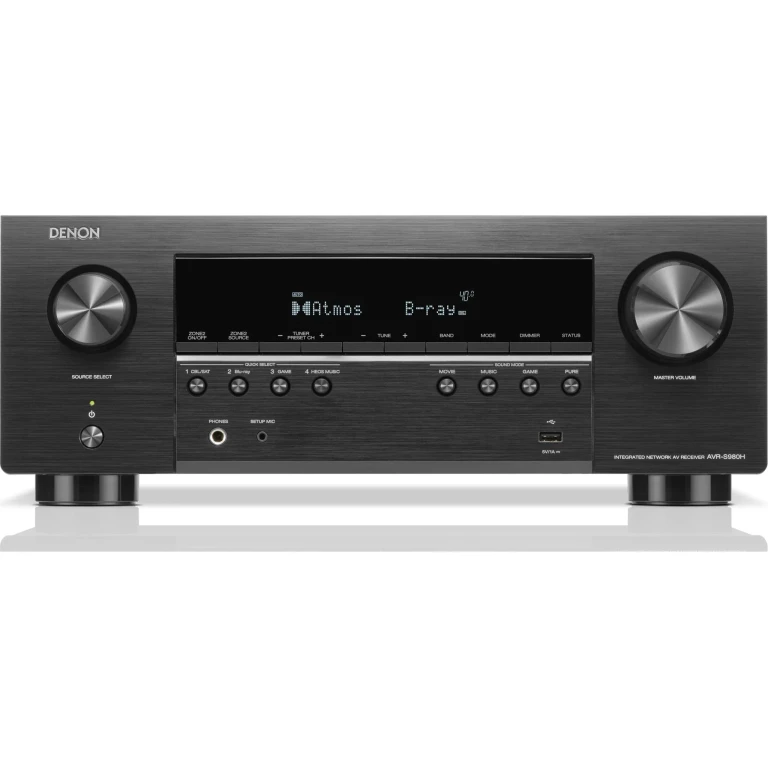 AVR-S980H 7.2-Channel Home Theater Receiver with Dolby Atmos, Bluetooth, Apple AirPlay 2, and Powered by HEOS Streaming
