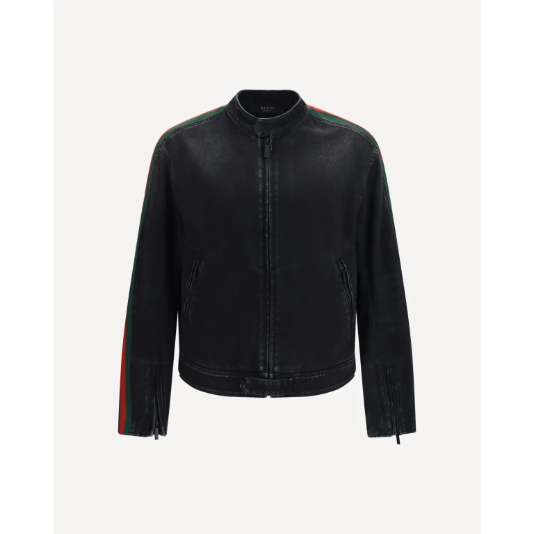 Cotton denim biker Jacket Male 50
