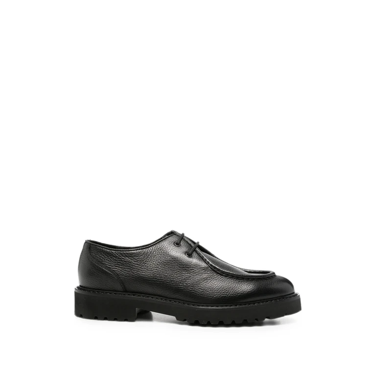 Doucal's Grained Leather Derby Shoes