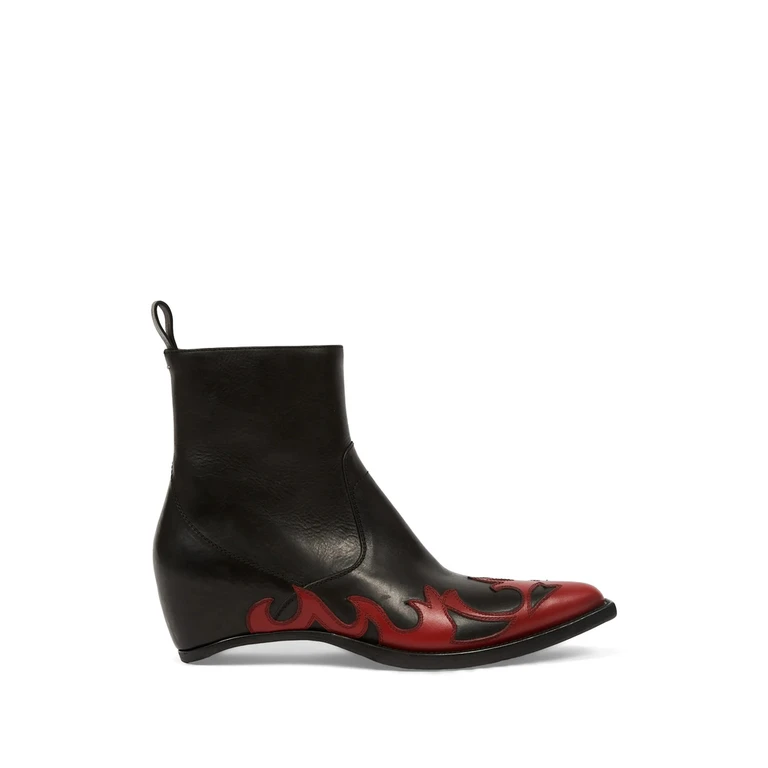 Heel-Less Western Flames Boots