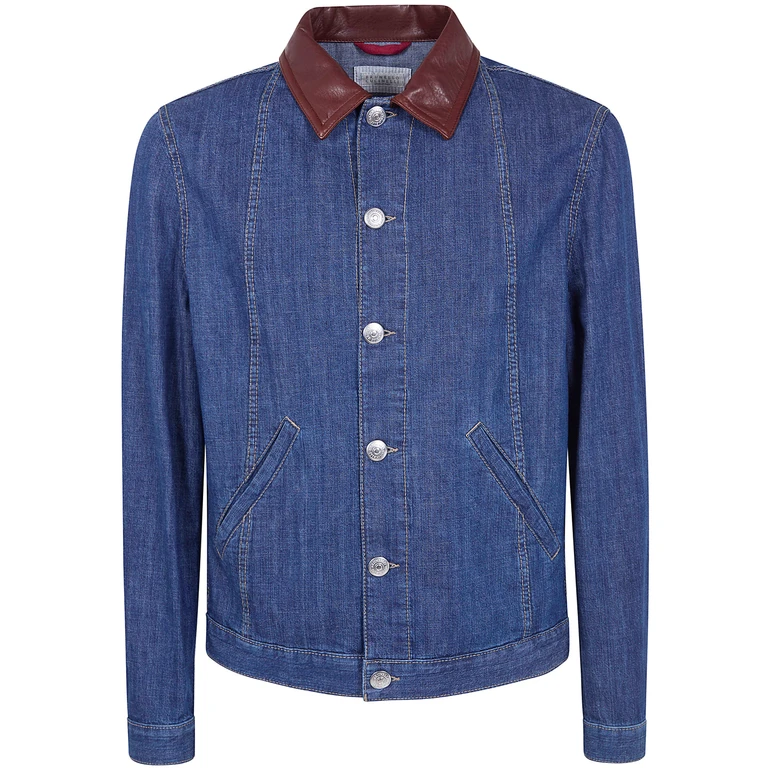 Jaqueta Bomber de Jeans Vintage Brunello Cucinelli