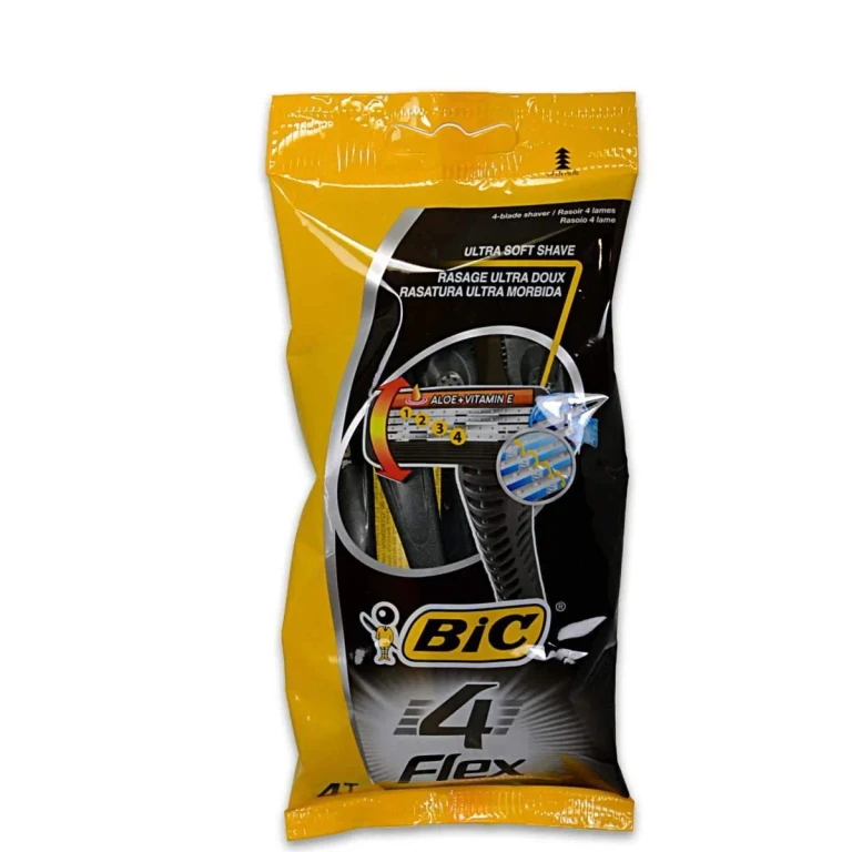 4-blade flex razor, 4 pieces