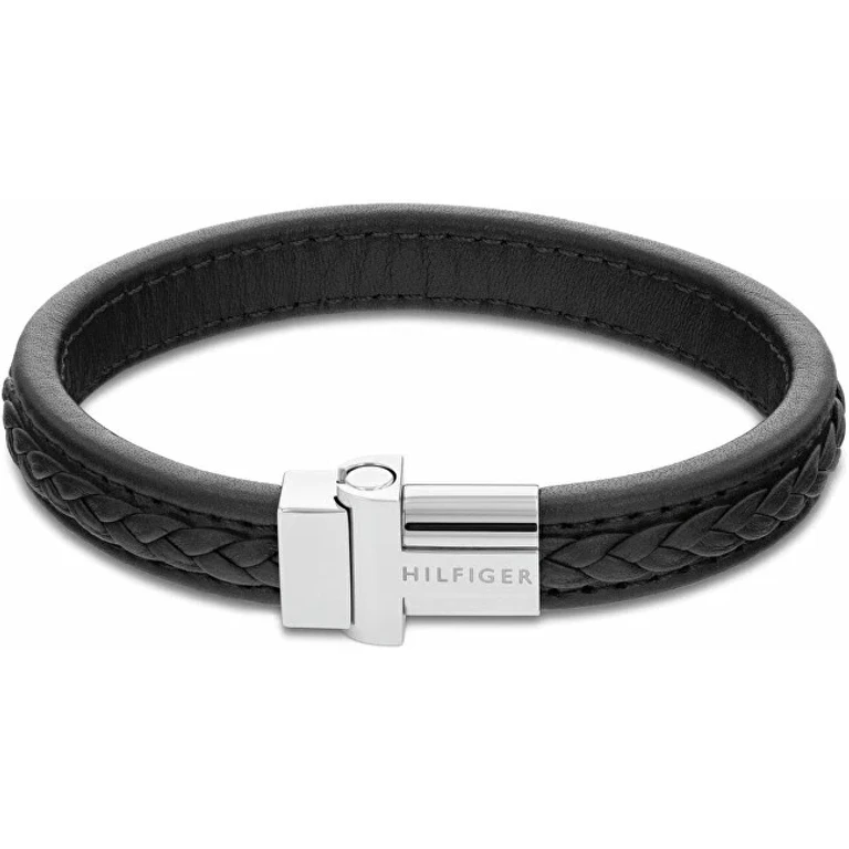 Modern Leather Bracelet with Steel Closure 2790375