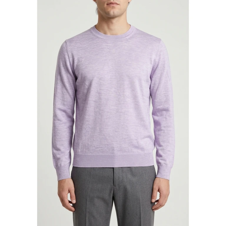 Lavender Cashmere Crewneck Sweater