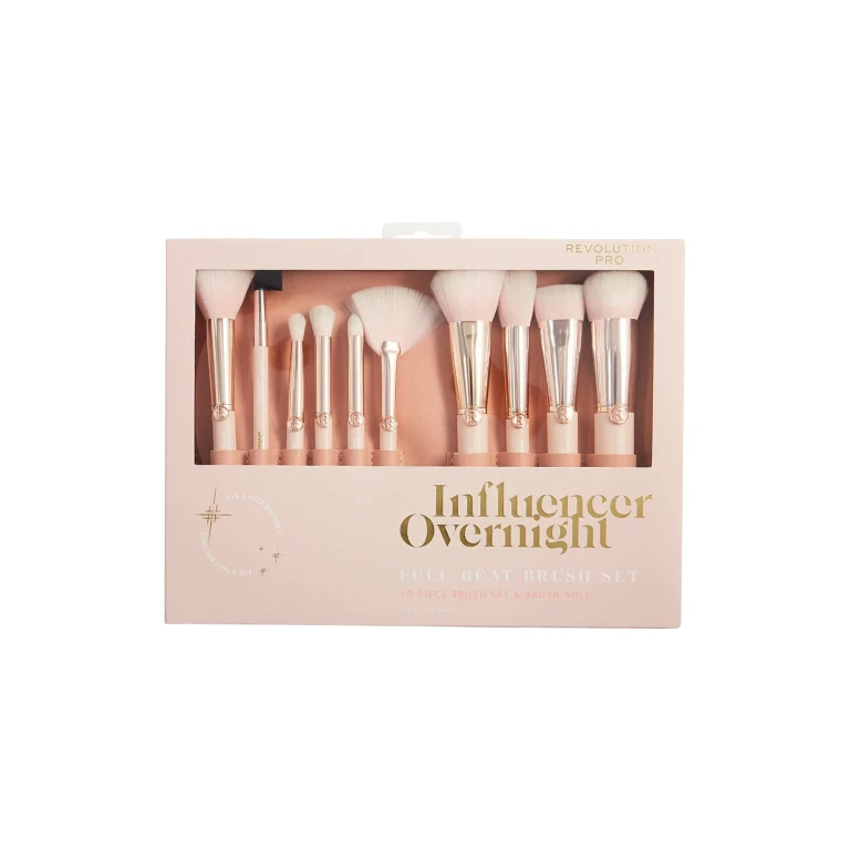 Revolution PRO x Influencer Overnight Full Beat Brush Set & Roll - Brush set