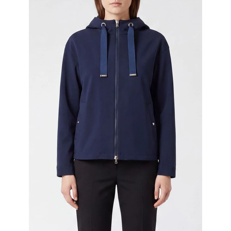 Short Hooded Nylon Windbreaker Jacket with Zip Closure (GI000311D13455S9200)