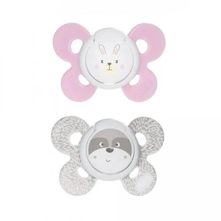 Physio Comfort Silicone Pacifier for Girls 0-6 Months 2 Units Chicco