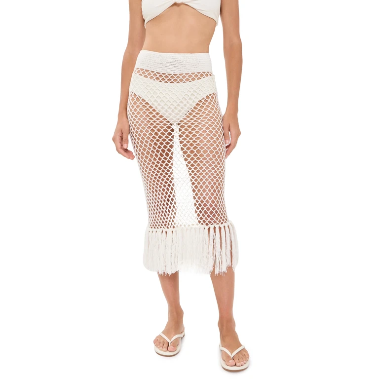 Juliana Midi Skirt Ivory S