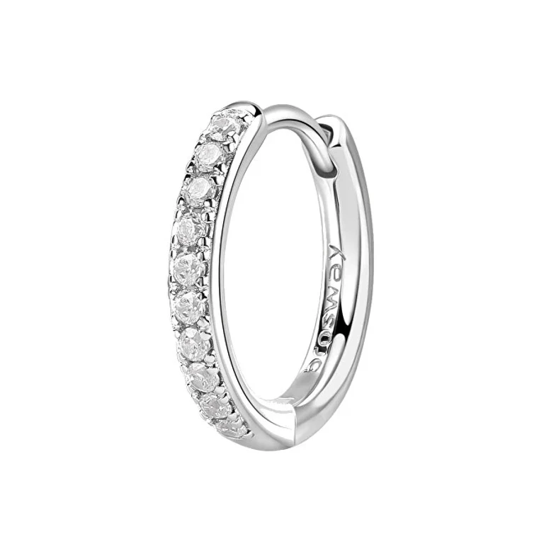 Fancy Infinite White Zirconia Single Round Earring FIW102