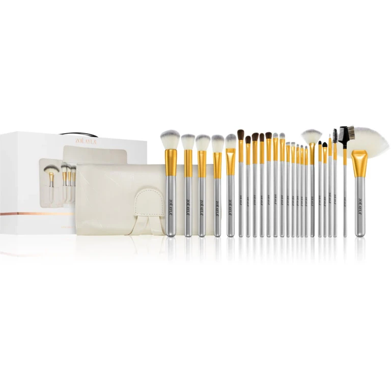 Makeup Brush Set with Case 24 Pieces