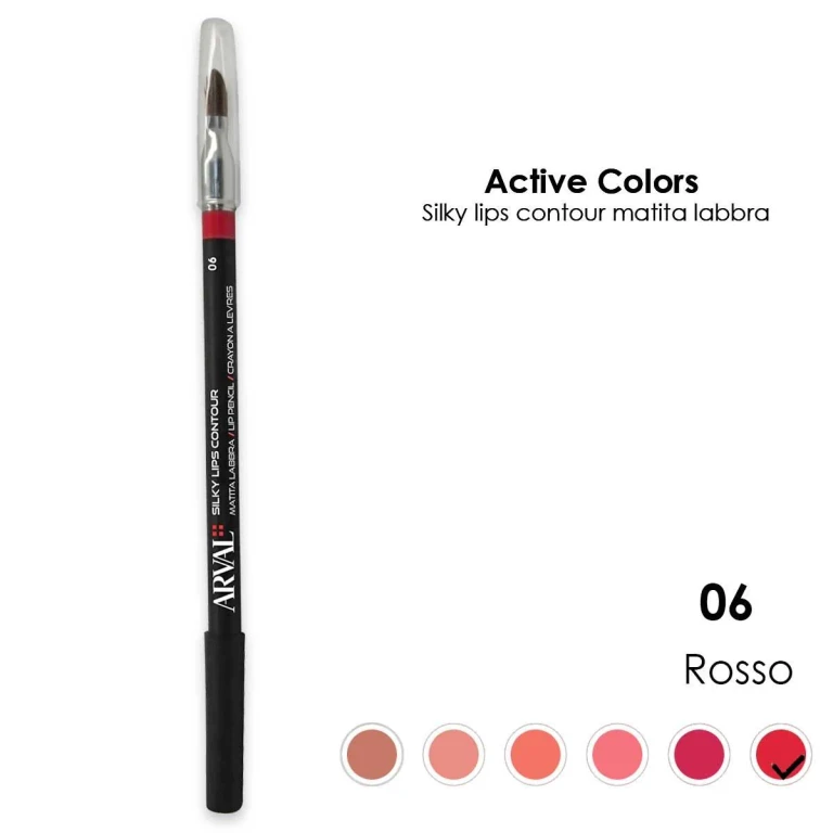 Silky contour n. 06 - red lip pencil - wood