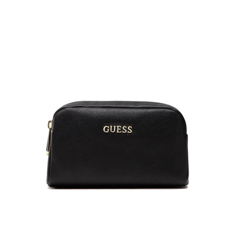 , Earlene Polyester Fabric Bag Double Zip Black Women 10 x 18 x 7.5cm