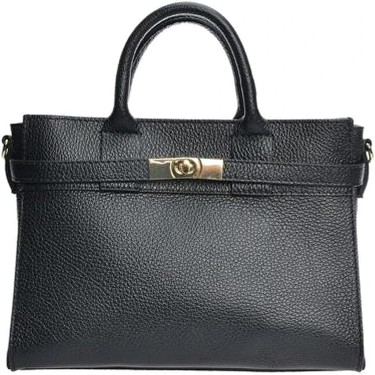 Women's Black Leather Handbag