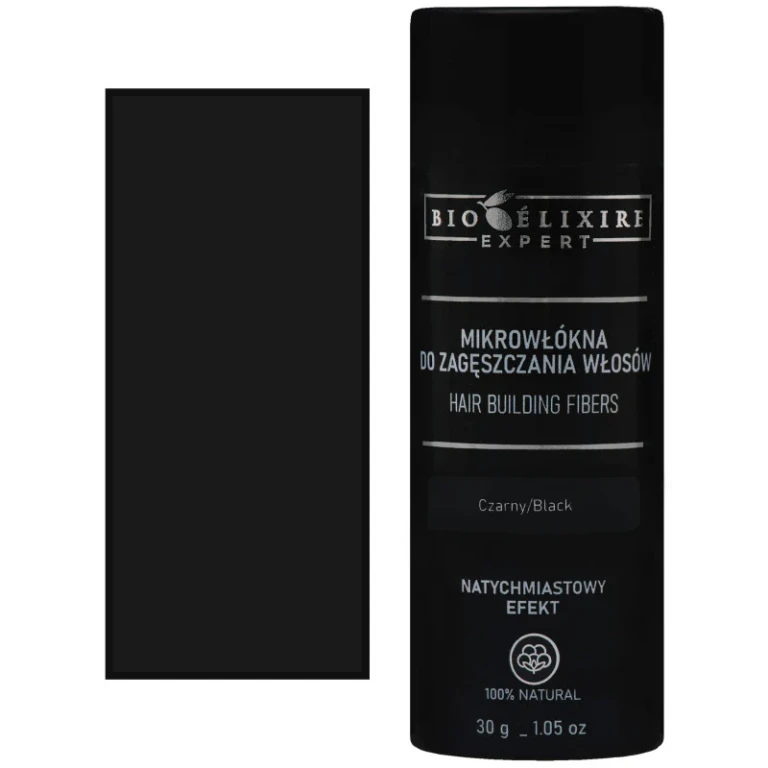 Cotton microfibre Bioelixire for hair thickening, various colors 30 g Black