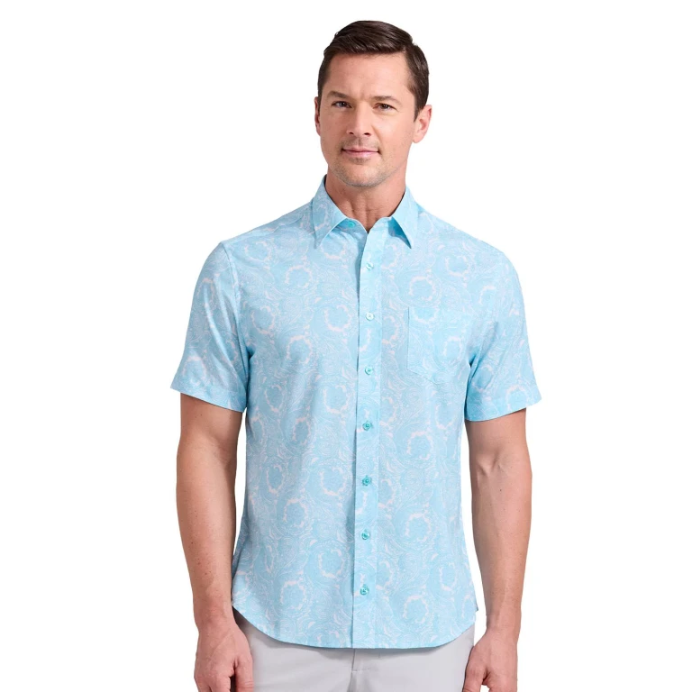 Short Sleeve Shirt Aqua XS:- Aqua - Online Only, XS