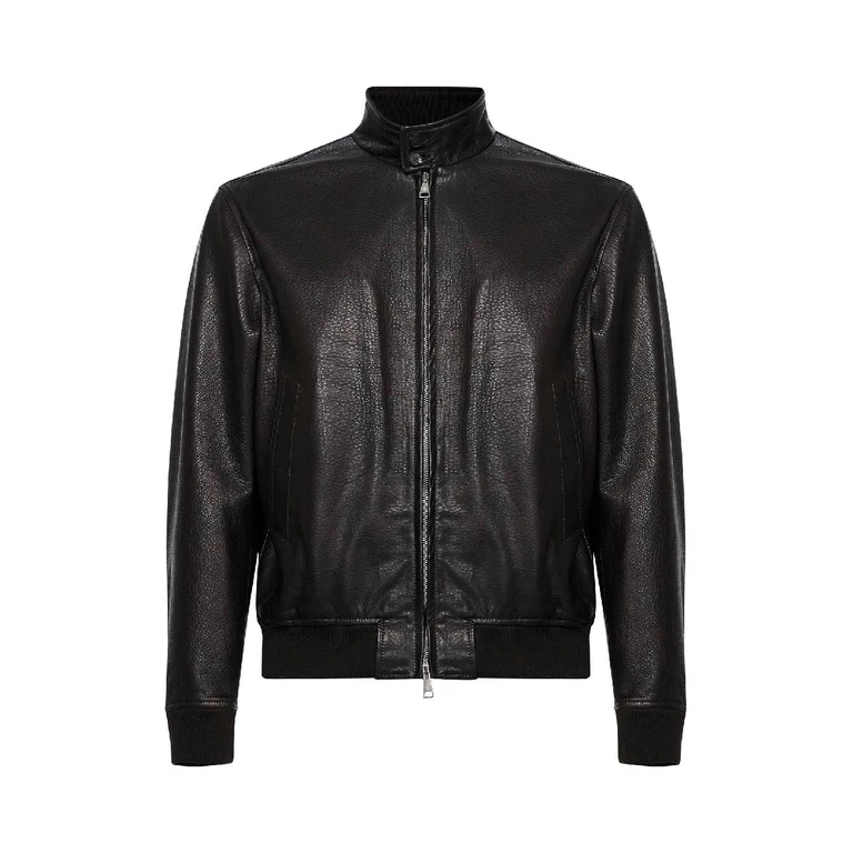 Bomber Jacket Nappa Leather Dark Brown