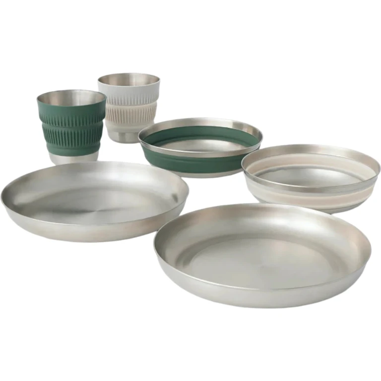 Detour 6 Piece Stainless Steel Collapsible Dinnerware Set