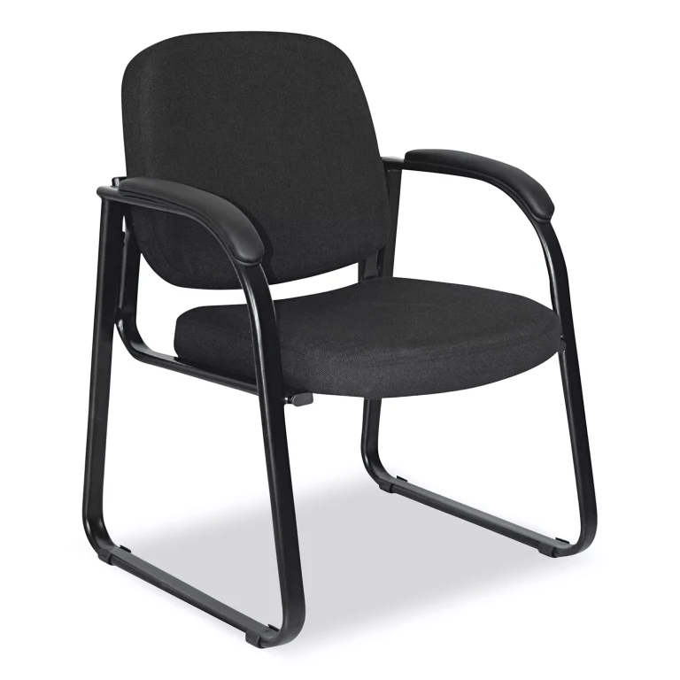Reception Lounge Series Sled Base Guest Chair, Black