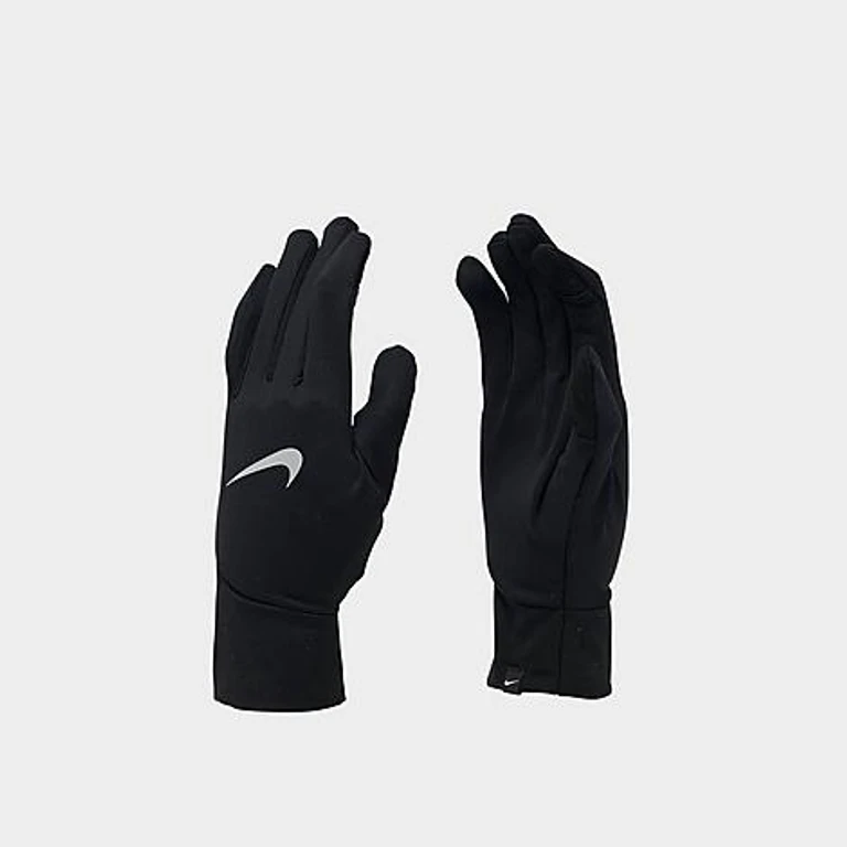 Men's Pacer Lightweight Running Gloves in Black/Silver Size: Large