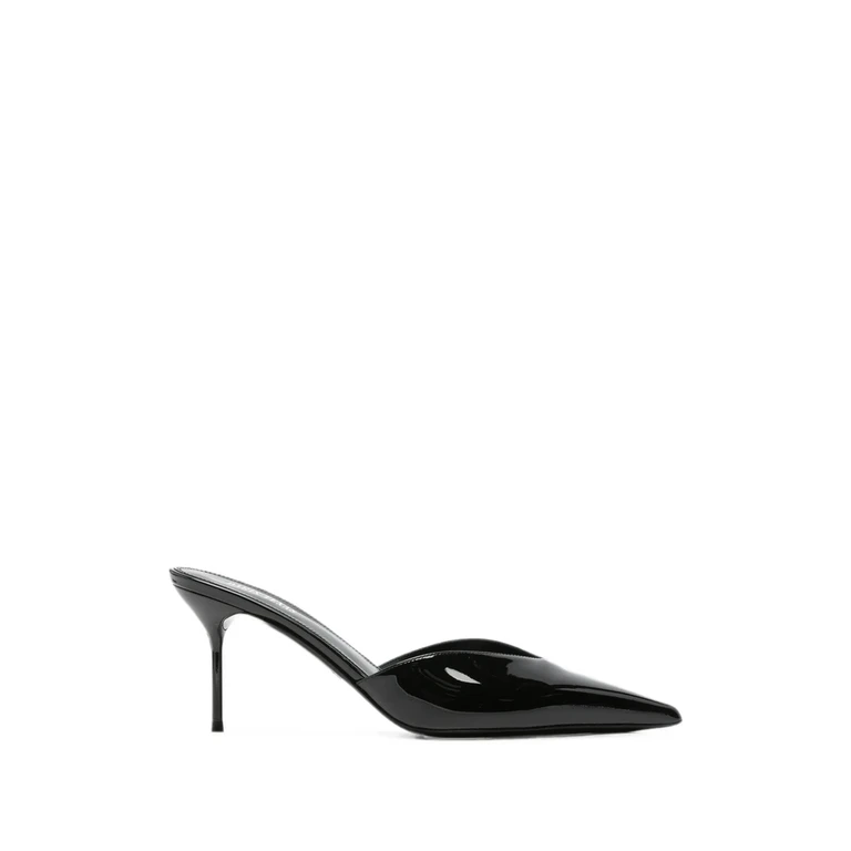 Lidia Patent-leather Pointed-toe Mules