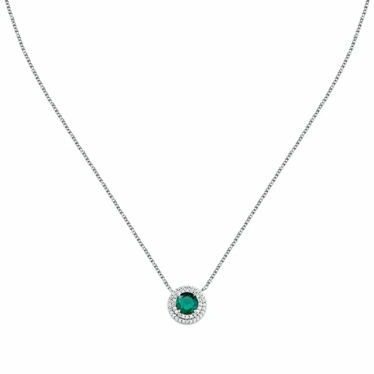 Charming Silver Necklace With Cubic Zirconia Tesori Saiw272