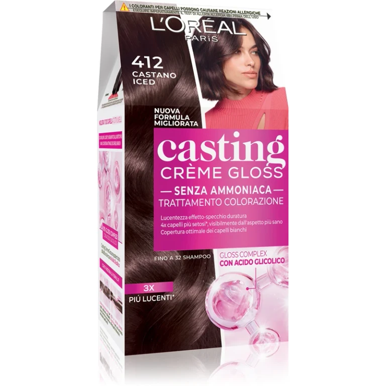 L'Oreal Paris Casting Cream Gloss hair dye color 412 Iced Brown